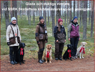 Glada och duktiga vinnare vid SSRK Skellefteås klubbmästerskap och poängjakt .